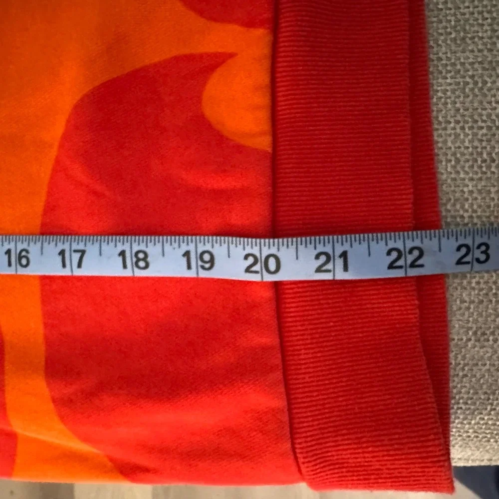 Adidas Marimekko Girls Red Orange Laine Wave Sweatshirt Dress Size‎ 5-6Y 2XS